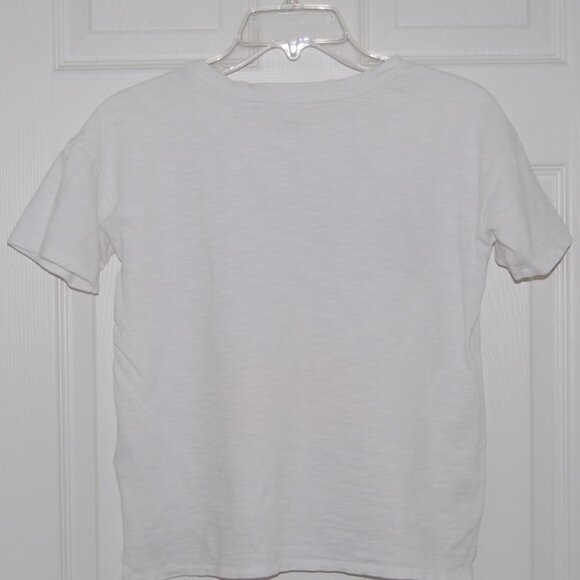 Old Navy Girls Size L (Age: 10-12) White Short Sleeve Cotton T-Shirt - Picture 6 of 6